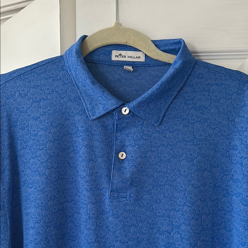 Peter Millar Blue Men's Golf Shirt